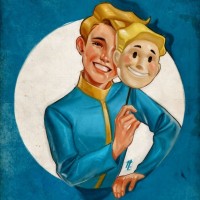 Персонаж из Fallout с большой улыбкой