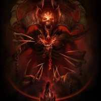Мефисто с чёрным камнем душ в игре Diablo 3
