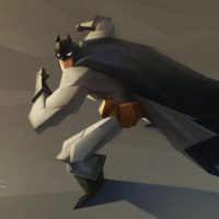 Интересный рисунок Бэтмена с нарочно угловатыми формами