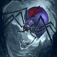 Огромный паук поймал и обернул в паутину бедолагу
