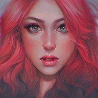 Картинка красные волосы