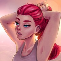 Аватар для ВК с красными волосами