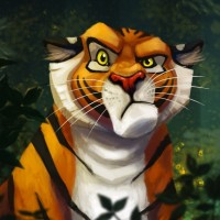 Тигр с недоумевающим выражением морды из мультфильма про Алладина