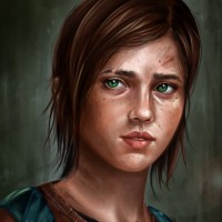 Девочка с зелёными глазами из игры The Last of Us.