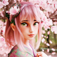 Pink hair avatars