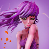 Скачать авы фиолетовые волосы