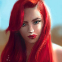 Картинка на аву красные волосы