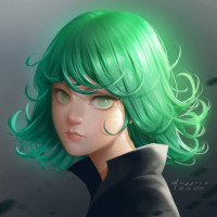 Картинки с зелёными волосами
