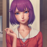 Авы Вконтакте с фиолетовыми волосами