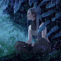 Аватар для ВК с дождём