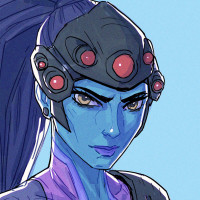 Цифровой рисунок убийцы Overwatch Widowmaker