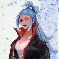 Аватар для ВК с синими волосами