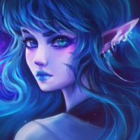 Аватар для ВК с синими волосами