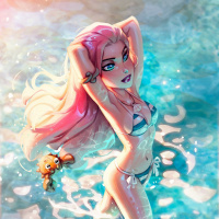 Аватарка розовые волосы