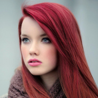 Аватар красные волосы