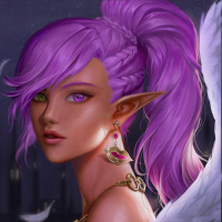 Аватары с фиолетовыми волосами