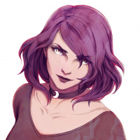 Картинка фиолетовые волосы