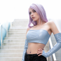 Авы Вконтакте с фиолетовыми волосами