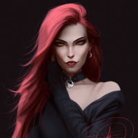 Аватар для ВК с красными волосами
