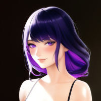 Аватар фиолетовые волосы