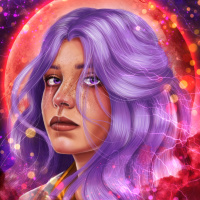 Картинка на аву фиолетовые волосы