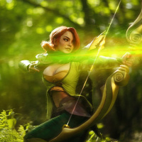 Сцена из игры Windranger из Dota 2