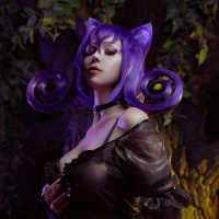 Аватарка фиолетовые волосы
