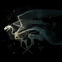Скелет летящего дракона Беззубика из мультфильма Как приручить дракона.