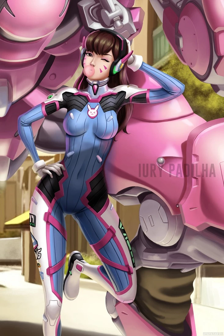 Персонаж Overwatch D.Va в действии