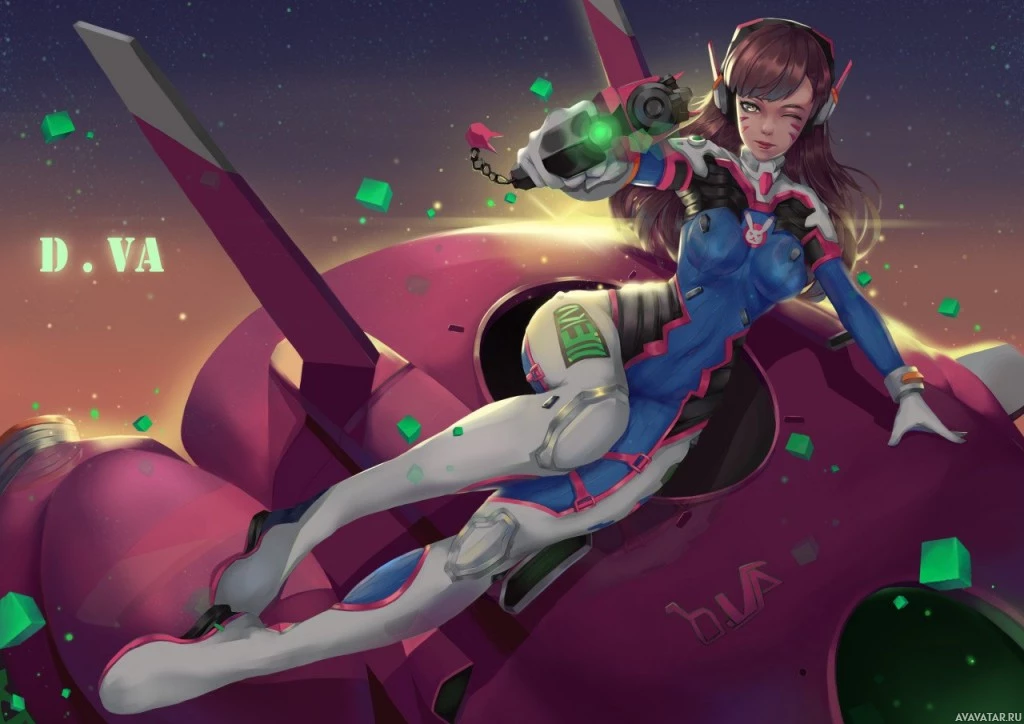 Анимированный дизайн персонажей для D.Va