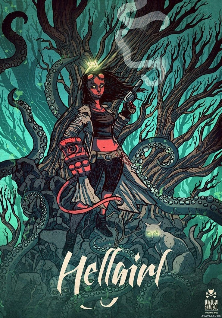 Обложка комикса с участием Hellgirl