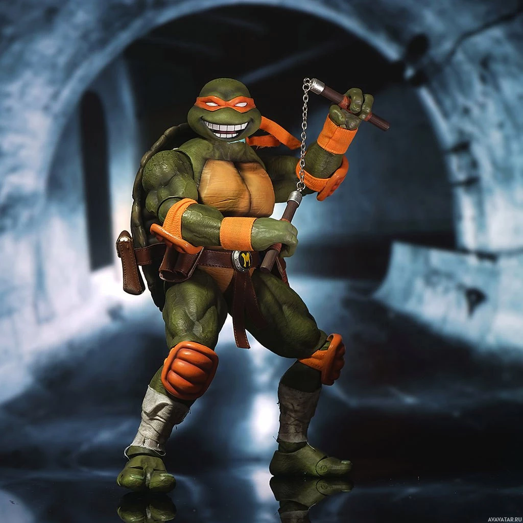 Персонаж TMNT в винтажной форме игрушки