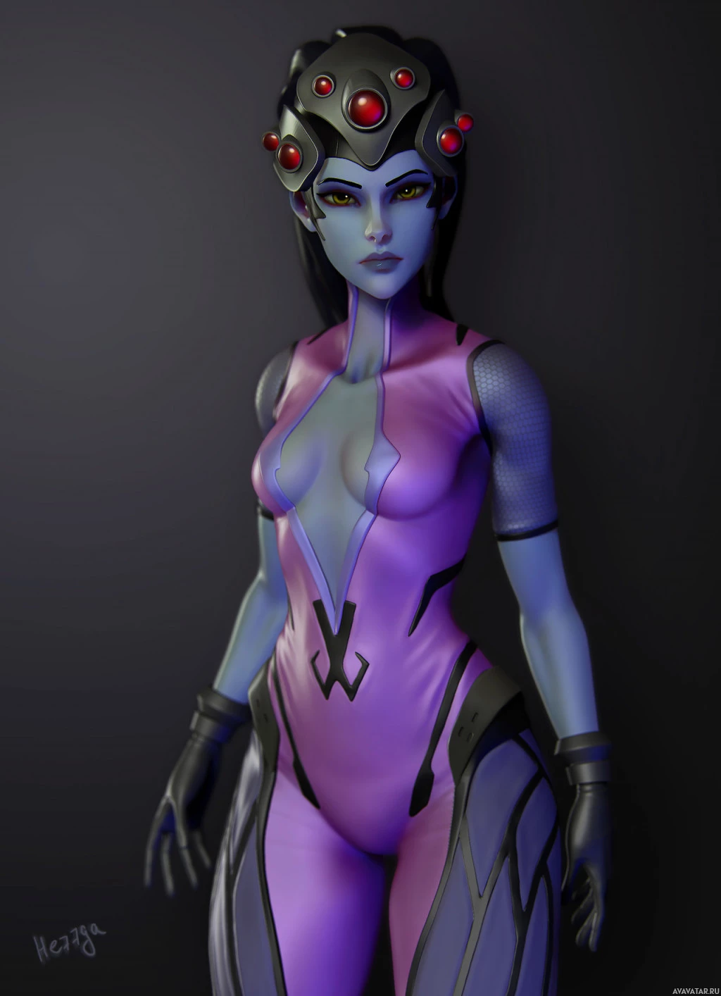 Скульптурная фигура персонажа Overwatch Widowmaker