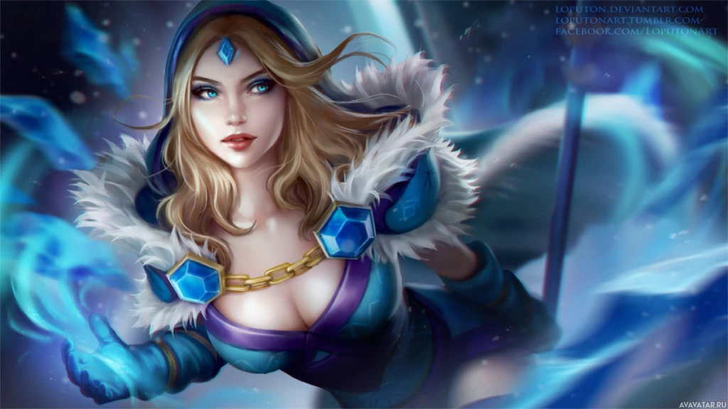 Dota 2 Crystal Maiden концепт-арт