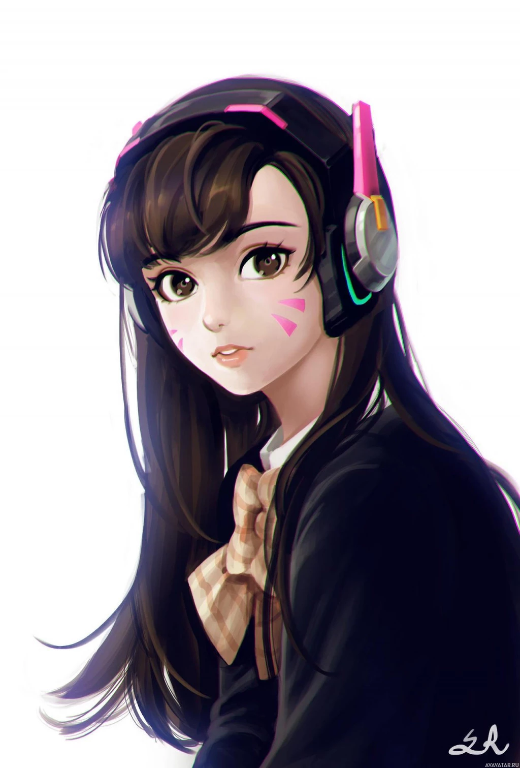 Дизайн персонажей для D.Va в Overwatch