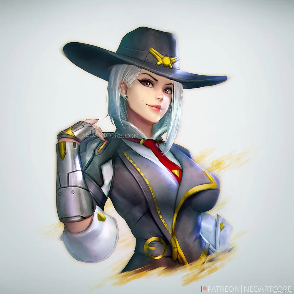 Женский персонаж Дизайн Ashe в игре Overwatch