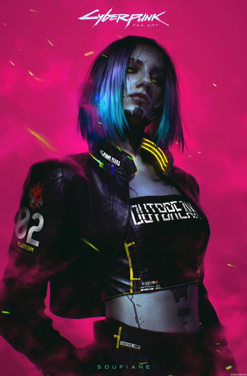 Ретро-футуристический образ для Cyberpunk 2077