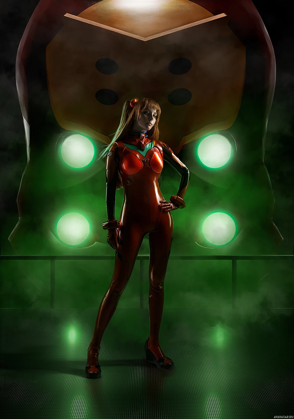 Футуристический косплей Asuka Langley