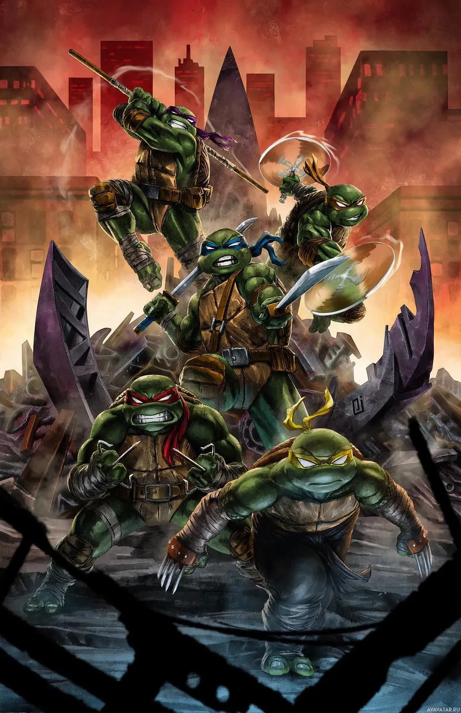 Обложка комикса Teenage Mutant Ninja Turtles