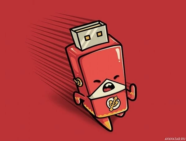 Изображение usb-флэш-накопителя, изображенного в движении