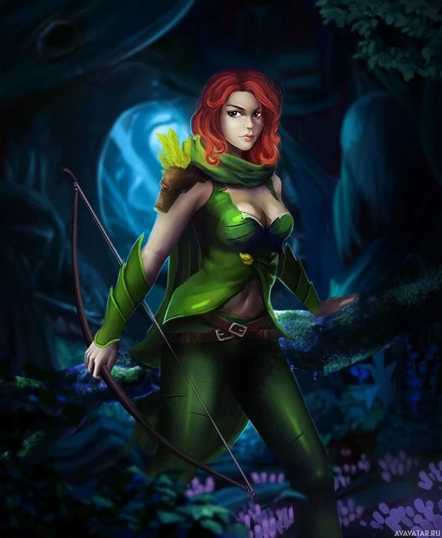 Игровая картинка с участием Windranger из Dota 2