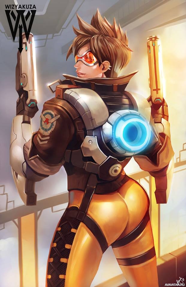 Иллюстрация костюма Overwatch Tracer