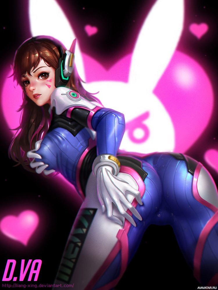 D.Va со своим фирменным костюмом меха в Overwatch