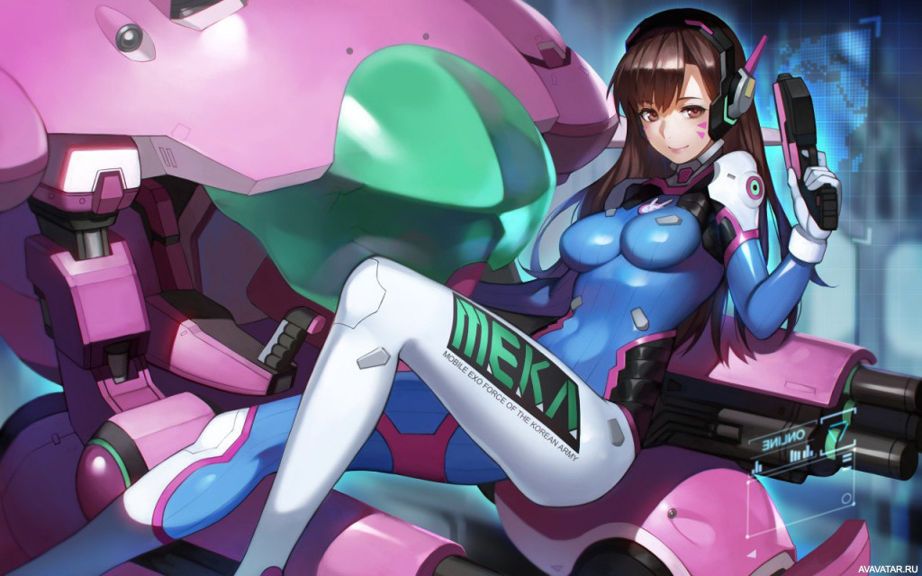 Женский персонаж Overwatch по имени D.Va