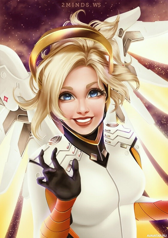 Мерси, исцеляющий ангел из Overwatch