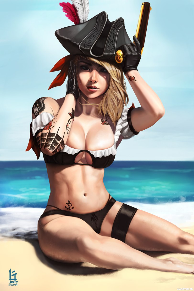 Pirate pin up - 🧡 Pirate's Booty, unknown artist Tom Simpson Flickr.