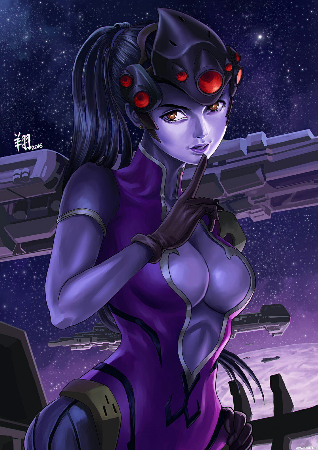 Иллюстрация персонажа Overwatch Widowmaker