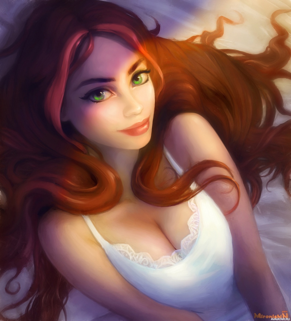 Эльфийка с рыжими волосами