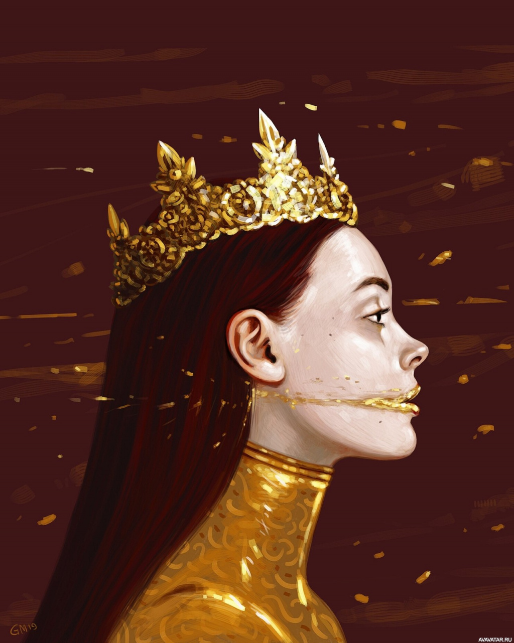 Девушка в короне арт