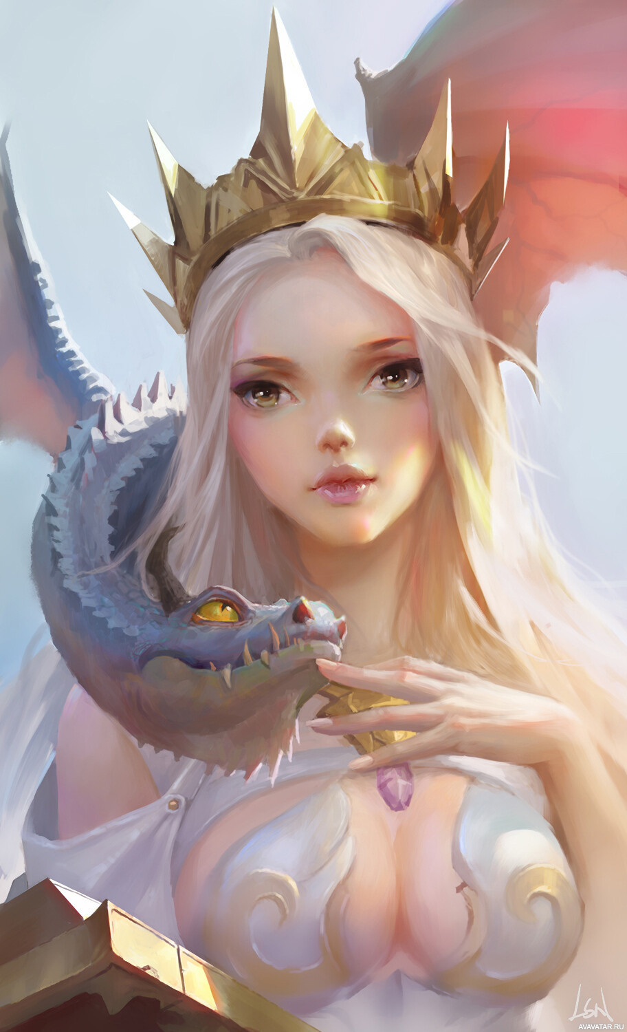 Девушка дракон арт